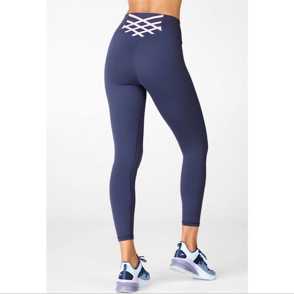Fabletics Blue Booty Boost 7/8 Leggings sz Small - Picture 3 of 11